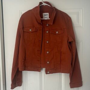 Kensie Burnt Orange Denim Trucker Jacket